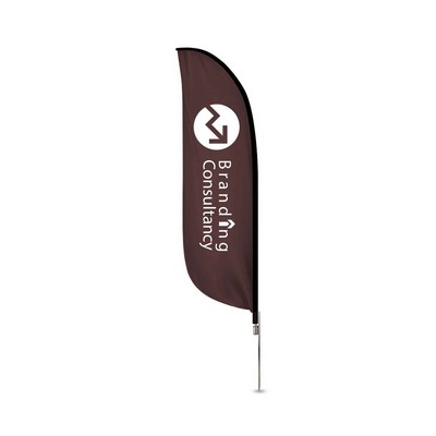 2.5' x 15.42' Feather Flag Single Sided Package w/Cross Base